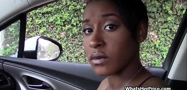  Outdoor pov fuck with black stranger for cash